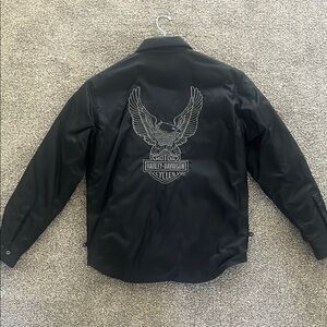 Harley-Davidson Black Lightweight Eagle Graphic Jacket
